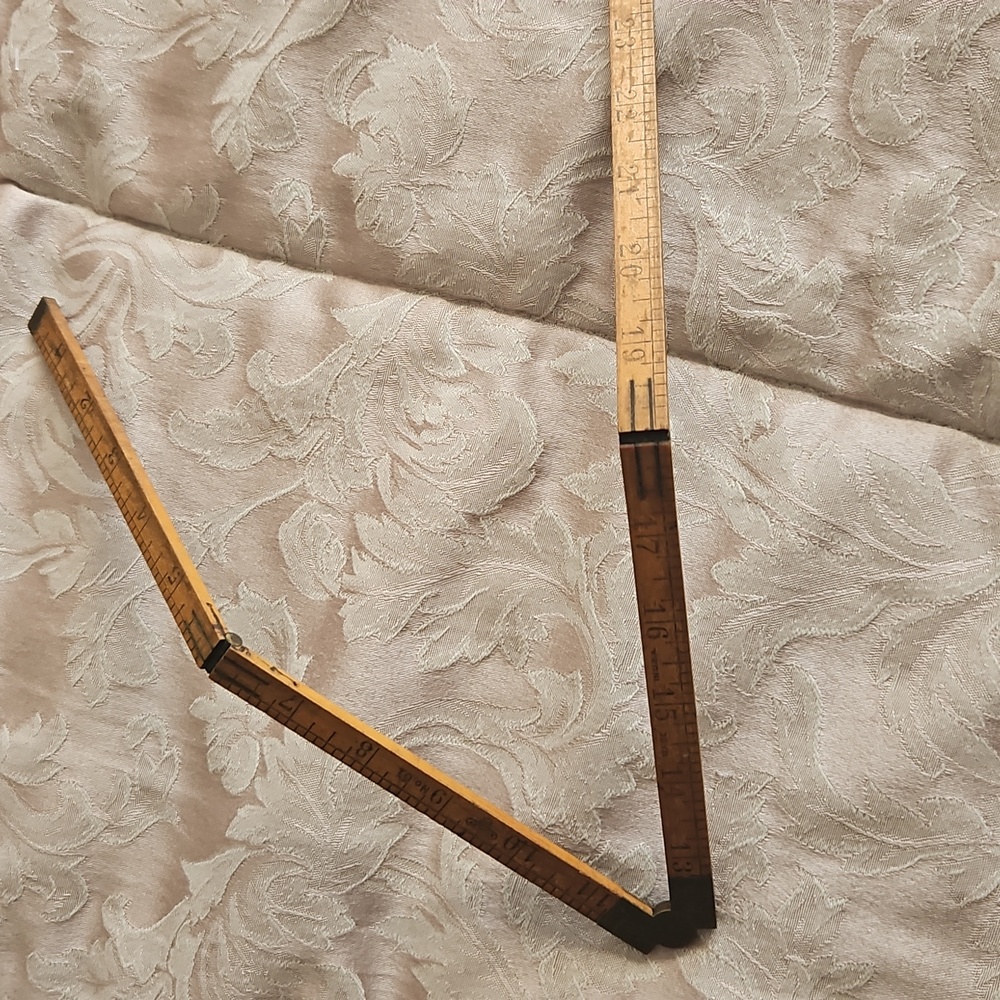 Vtg AmarLite Anaconda & Stanley Wooden Ruler Set - Picture 5 of 14